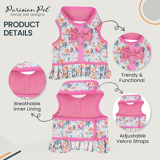 Parisian Pet Spring Blossoms Harness Dress