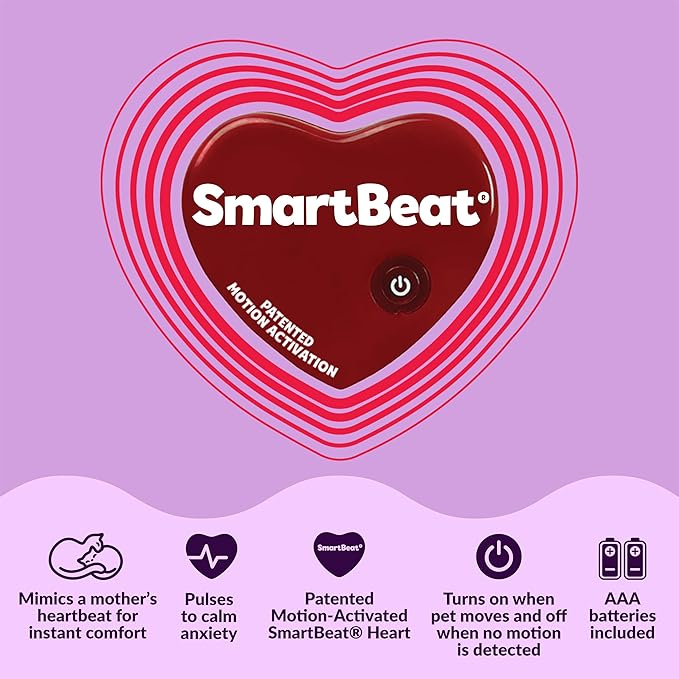Snuggle Kitty Heartbeat Plush Cat Toy by Snuggle Puppy - Cat Calming Toy and Anxiety Relief for All Breed Sizes