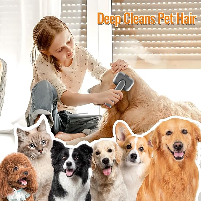 Pet Grooming Kit Dog Hair Vacuum Attachment Fits Dyson V7 V8 V10 V11 V15， Pet Hairs Parts Head Replacement，Effective Grooming & Cleaning， Hair Grooming Tools for Dog and Cat， 5 Pack