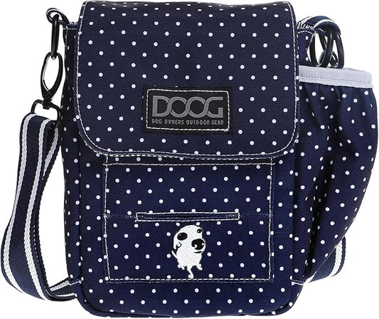 DOOG Walkie Bag - Adjustable Dog Treat Pouch Shoulder Bag with Poo Bag & Water Bottle Compartments - Comfort Fit for Everyday Use