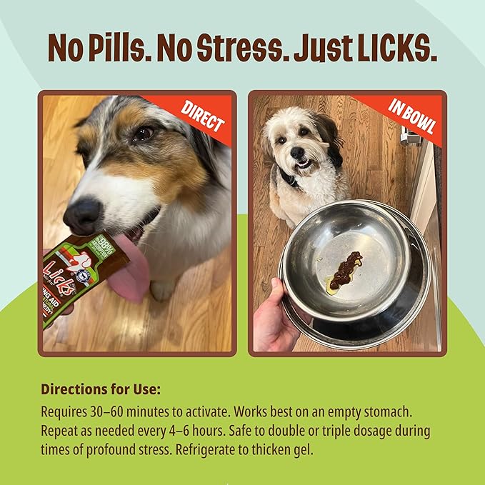 Licks Dog Zen Calming Aid Supplements - 5-use (Roasted Chicken Flavor)