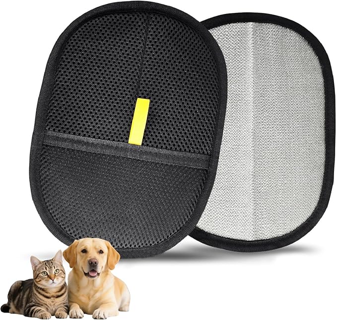Pet Hair Remover,Electrostatic Pet Hair Removal Gloves，Cat &Dog Grooming Gloves, Washable & Reusable Removal for Clothe, Curtain, Couch, Bedsheet, Furniture, Carpet, Cat Hair Removal Tool
