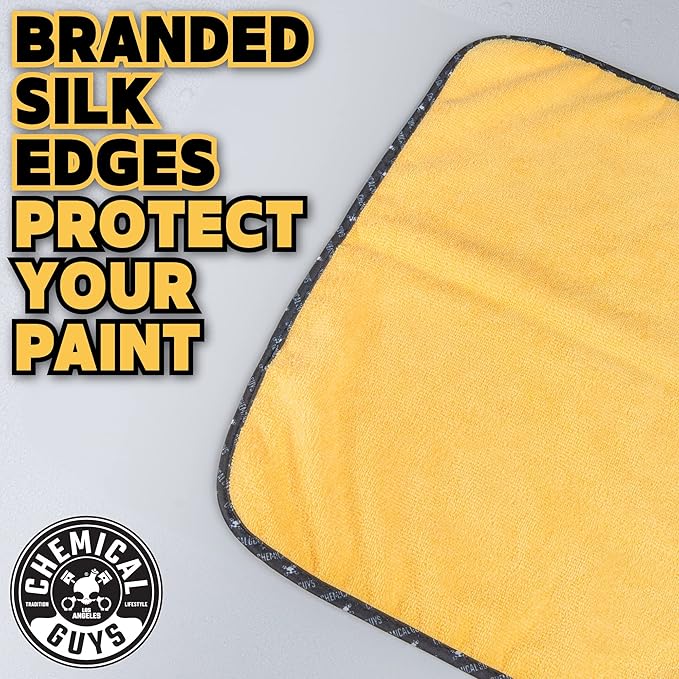 Chemical Guys Premium Microfiber Towels (16 Inch x 16 Inch) (Pack of 12) and Chenille Premium Scratch-Free Microfiber Wash Mitt