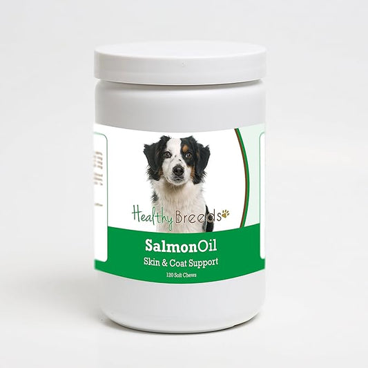 Healthy Breeds Miniature American Shepherd Salmon Oil Soft Chews 120 Count
