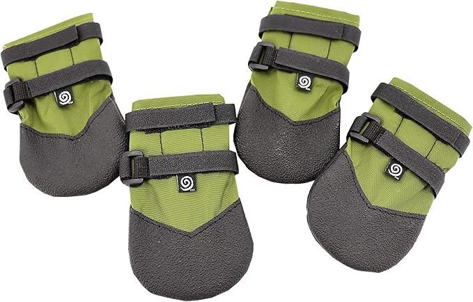 Durable Dog Paw Protector|Dog Boots|Dog Shoes|Green Light Duty Heat, Water Resistant Dog Booties for hot Pavement for Medium Dogs (Size 5)