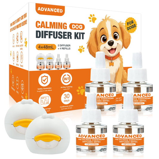 Dog Calming Diffuser 6 in 1 Kit (2 Plug in+4 Pack 48ml Refill) - Image 1