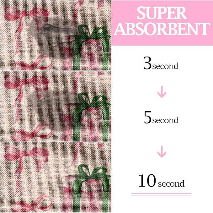 SHIYUE Dog Food Mats for Floors, Absorbent Cat Bowl for Food and Water, Non-Slip Accessories Pet Supplies(17"x30",Pink Bow Food)