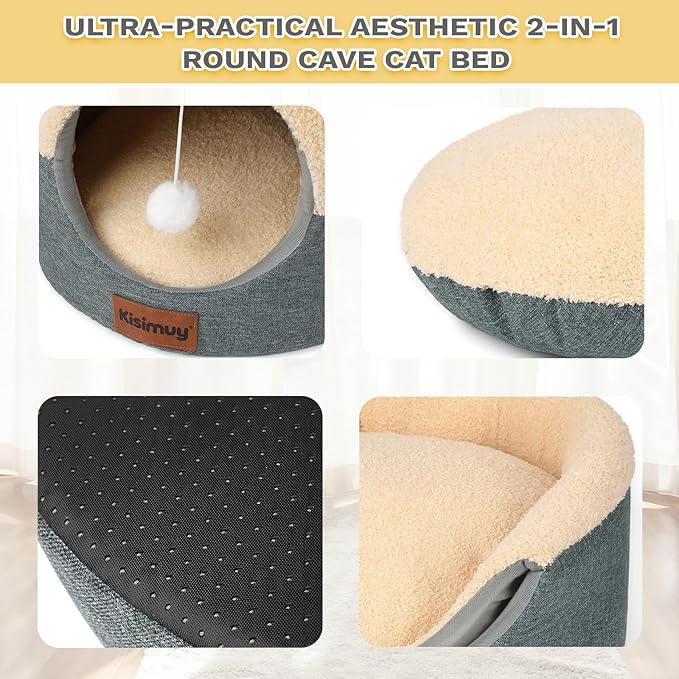 Hideaway Cave Bed – Anti-Anxiety Sanctuary + Reversible Cushion