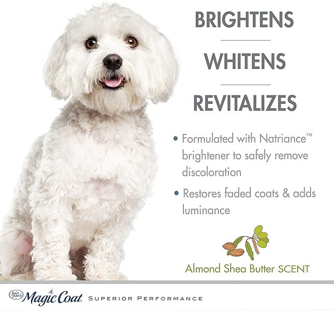 Whitening Dog Shampoo — Removes Tear Stains, Almond Shea Butter Scent, 16oz