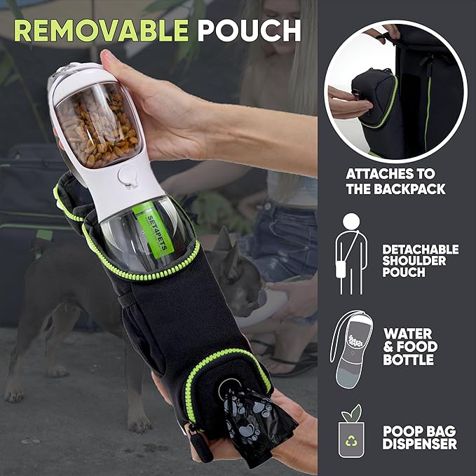 Multi-Functional Cat Carrier Backpack and Cat Car Seat, Expandable cat Carriers with Safety Leash, Breathable Mesh & Waterproof Large cat Backpack Carrier Up to 25 lbs 3 in 1 Food&Water Bottle