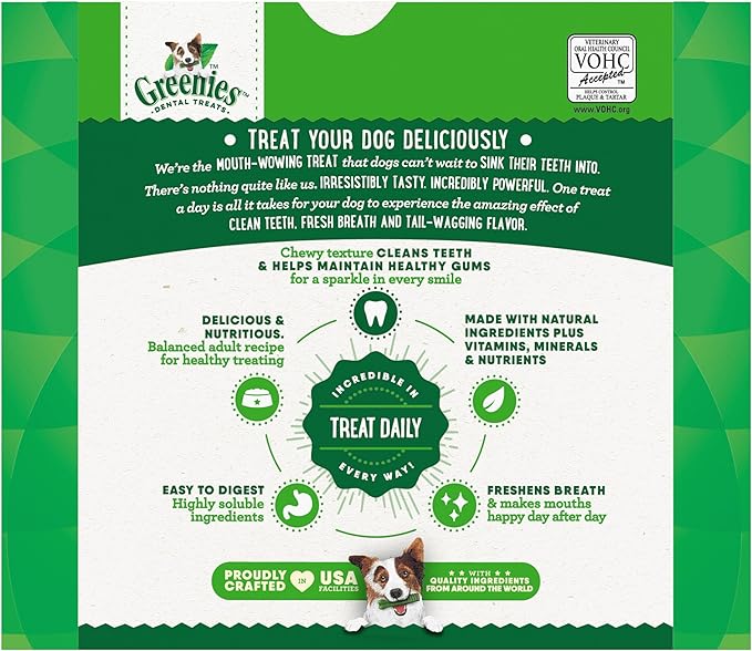 Greenies Veterinarian-Recommended Natural Dental Dog Treats Regular Size, Original Flavor, 54 oz. Pack, 192 Count