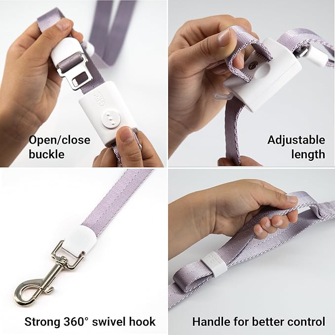 SVD.PET 4-in-1 Hands Free Dog Leash, Versatile Crossbody Dog Waist Leash with Easy Release Buckle, Adjustable Waist Fit for Walking, Jogging and Running Your Pet (Pink)