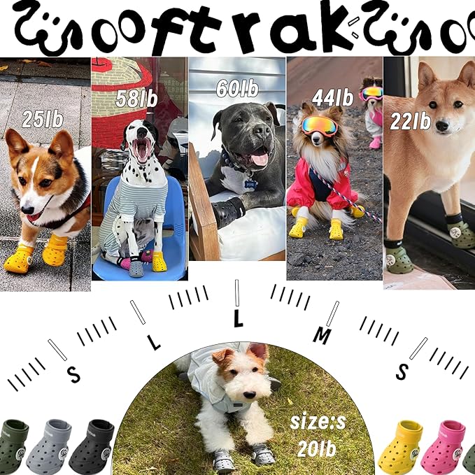 Dog Shoes Breathable Dog Shoe for Hot Pavement, Dog Booties and Paw Protectors, Non-Slip Waterproof Dog Sandals Boots (Yellow, L: (3.1’’x2.5'')(L*W))