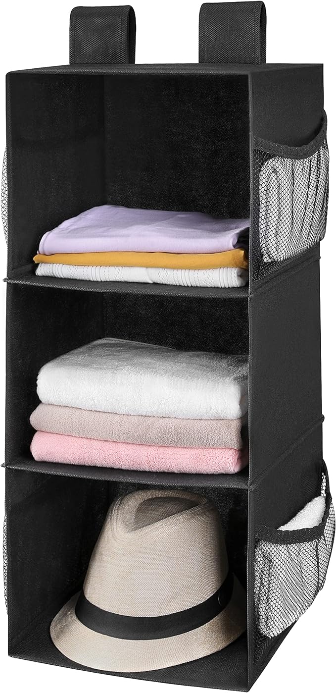 MAX Houser Hanging Closet Organizer, Hanging Sweater Organizer,Foldable Hanging Shelves for Closet