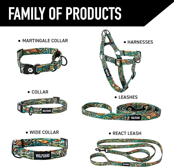 Wolfgang Heavy Duty Adjustable Dog Harness, Pull-Tested to Over 800 lbs for Walking & Training, WildWolf Print, X-Large