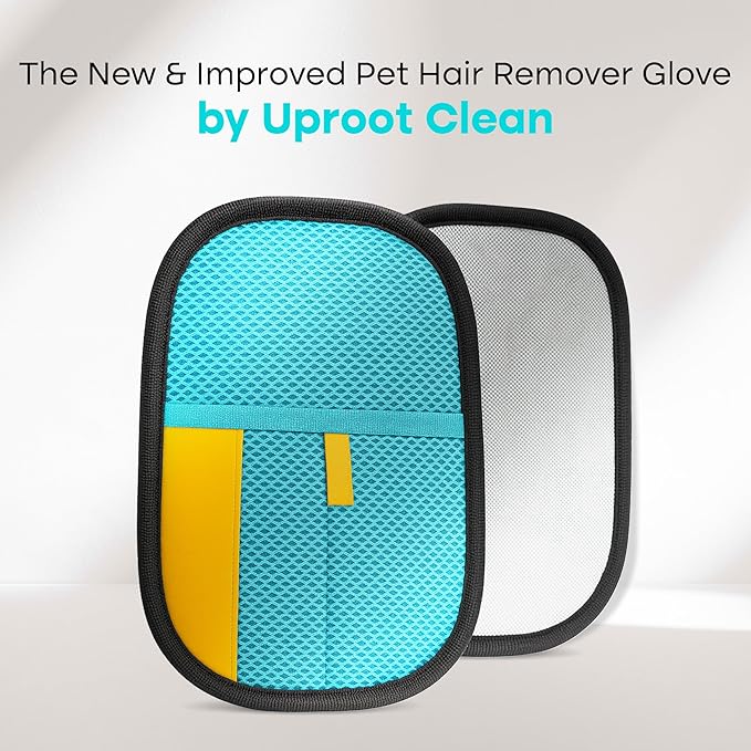 Uproot Pet Hair Removal Glove for Cats & Dogs: Infinitely-Reusable Electrostatic Pet Hair Remover Glove for Any Fabric - Cleans Furniture, Clothes, Car Upholstery, & More