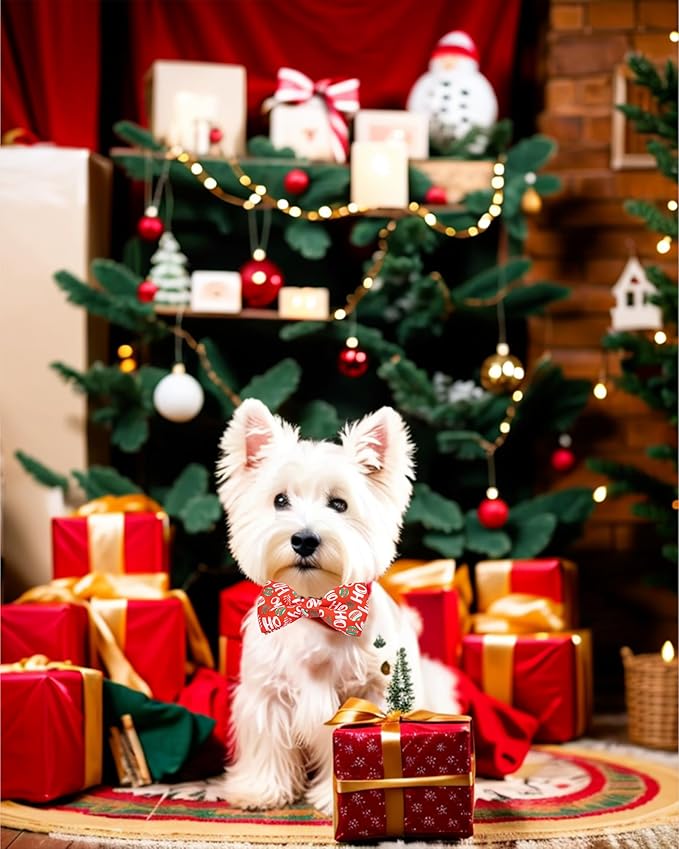 PET SHOW 10 Pack Holiday Small Dog Bow Ties Sliding Collar Attachments Puppy Cats Festival Patterns Bowties for Medium Dogs Classy Bowknots Party Wedding Pet Grooming Accessories(Small)