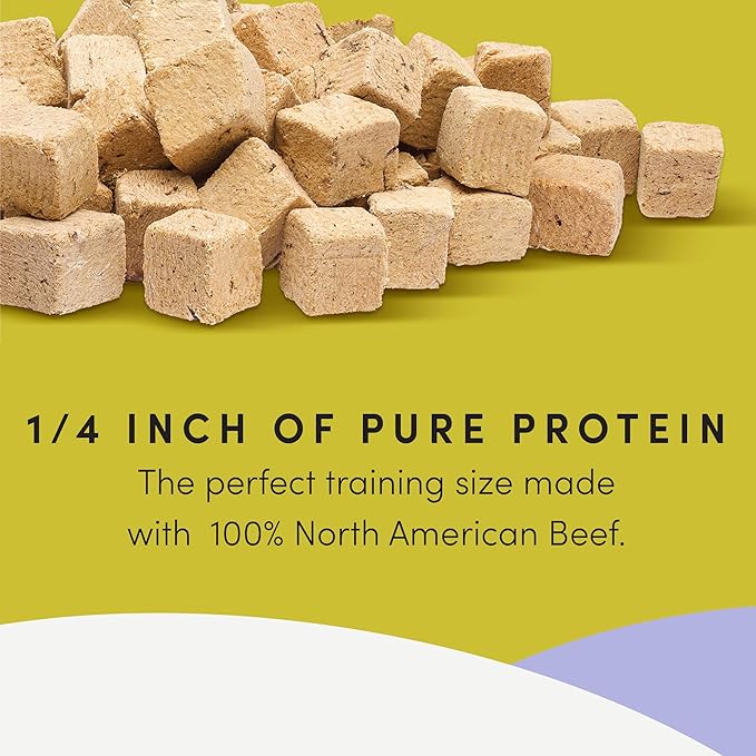 Crumps' Naturals Freeze Dried Beef Liver Mini Trainers, 4.4oz / 126g, Dog Treats