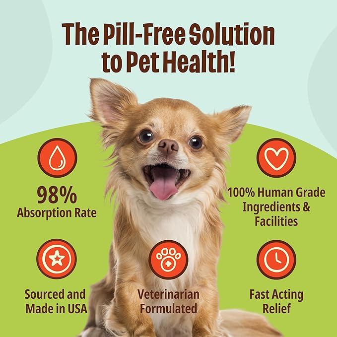 Licks Pill Free Zen Small Breed Dog Calming Aid - Zen Calming Aid Supplements for Aggressive Behavior & Nervousness - Dog & Puppy Treats for Stress Relief & Health - Gel Packets - 30 Use
