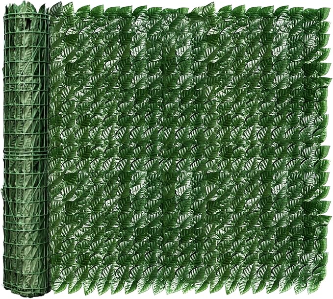 Artificial Ivy Privacy Fence Screen, 100x40 inch Faux Hedge Fence Panel Greenery Vines, Balcony Privacy Screen Decoration for Patio, Balcony, Wall, Backyard Indoor Outdoor