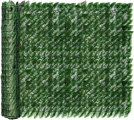 Artificial Ivy Privacy Fence Screen, 100x40 inch Faux Hedge Fence Panel Greenery Vines, Balcony Privacy Screen Decoration for Patio, Balcony, Wall, Backyard Indoor Outdoor