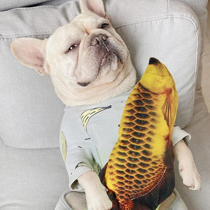 Realistic Flopping Fish Dog Chew Toy - Electric Moving Interactive Pet Toy for Small Medium Dogs, Chew Rocking Toy for Indoor Outdoor Exercise