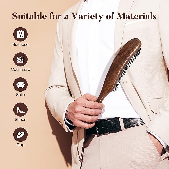 BFWood Lint Brush for Clothes and Military Beard Brush