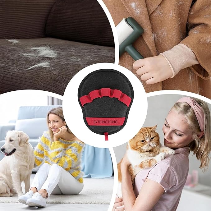 Newly Upgraded Pet Hair Removal Glove for Cats & Dogs,Reusable Electrostatic Pet Hair Gloves,Pet Hair Remover Tool for Clothing, Couch, Carpet, Car Seat (Blue)