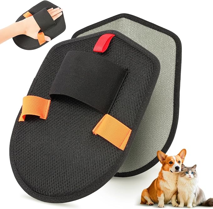 Pet Fur Removal Gloves, Suitable for Cats and Dogs. The Upgraded Version is a Reusable Static Hair Removal Tool. The Magical Brush can be Used on Bed Sheets, Sofas, Clothes, Carpets and car Seats