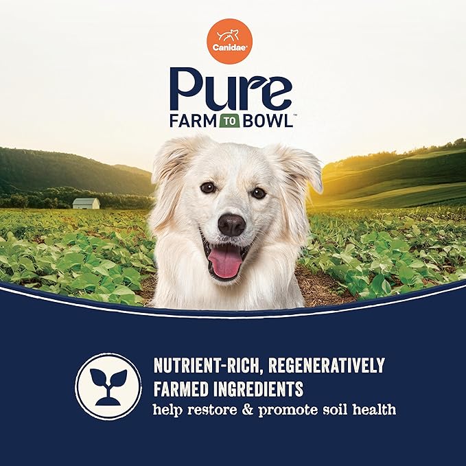 Canidae Pure Farm to Bowl Free-Range Chicken, Lentil & Potato Grain-Free Dry Dog Food, Adult, 22lb