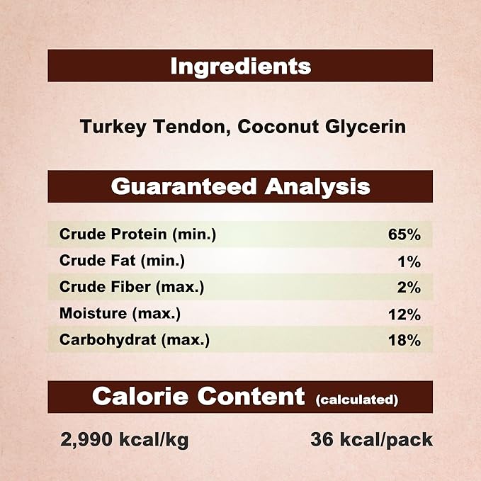 AFreschi Turkey Tendons for Dogs, USA-Sourced, Healthy Dog Treats, Rawhide-Free Puppy Chews, Long Lasting, All Natural, Hypoallergenic Dog Treats for Small Breeds, 4 Count Pack Pretzel (S)