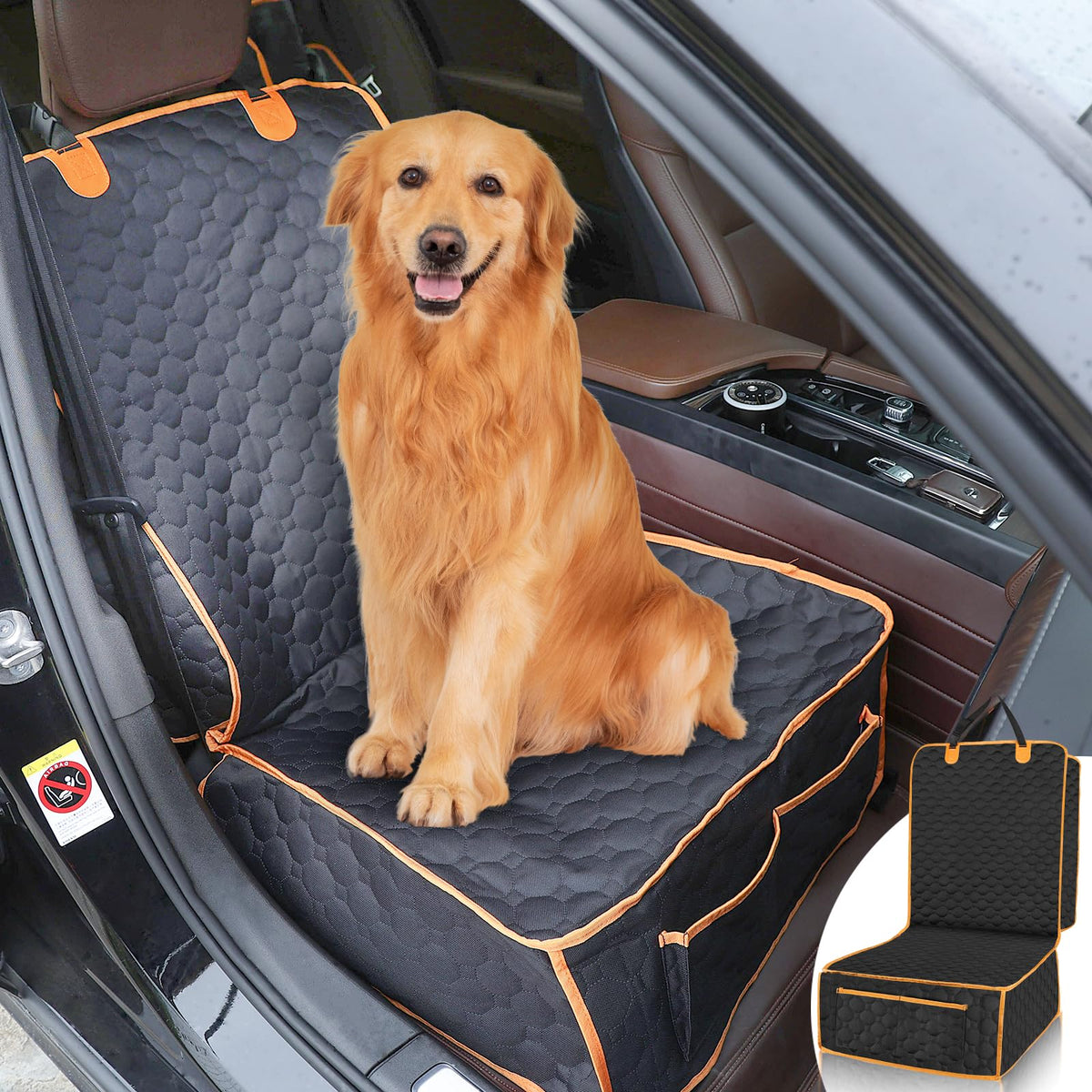 1 Pack Front Seat Car Cover, Waterproof Dog Car Seat Cover - Image 1