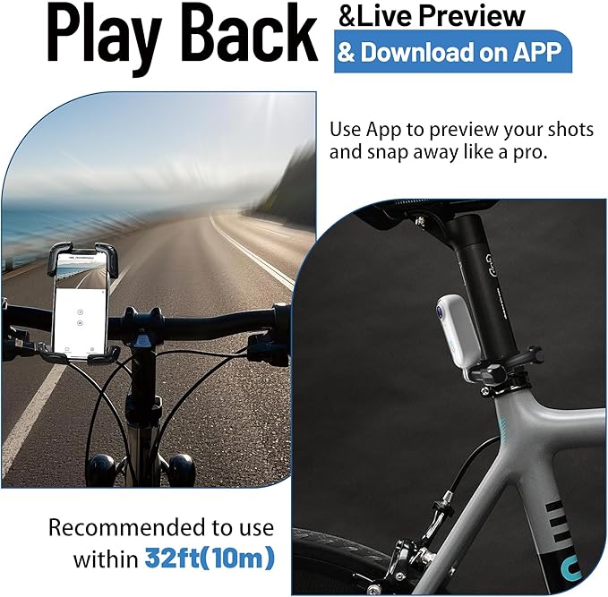 4K Mini WiFi Action POV Camera 128GB Thumb Portable Body Cam Wearable Video Recorder with IPX7 Waterproof Camcorder, Helmet Mount, Magnetic,Pocket Sport DV for Bike Cycling, Pet, Vlogging(White)