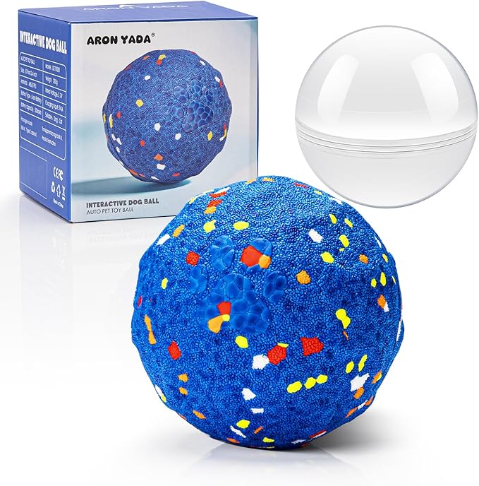 2026 Smart Interactive Dog Toys for Aggressive Chewers, Self Moving Interactive Dog Ball, Automatic Vibrating Toy, E-TPU Material Chew Proof Design for Boredom & Training for Medium and Large Dogs