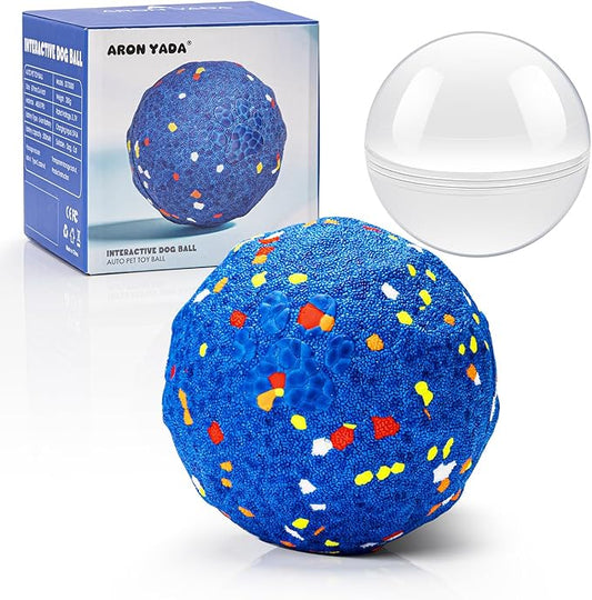 2026 Smart Interactive Dog Toys for Aggressive Chewers, Self Moving Interactive Dog Ball, Automatic Vibrating Toy, E-TPU Material Chew Proof Design for Boredom & Training for Medium and Large Dogs