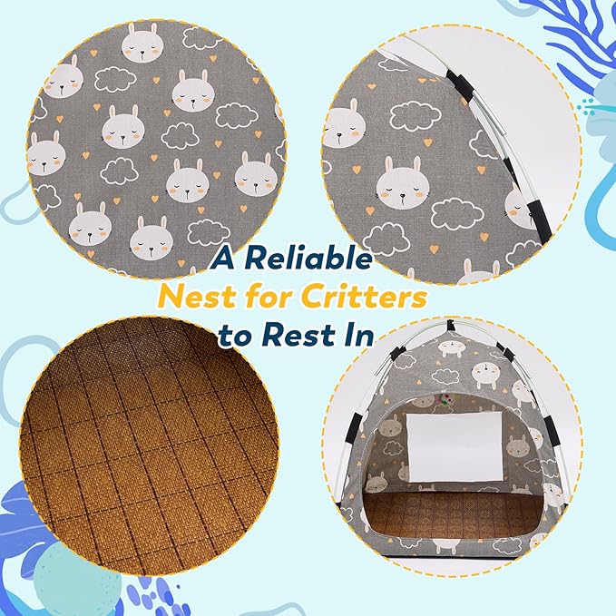Cat Tent Indoor Outdoor, Portable Pet Cave for Small Dogs & Kittens with Removable Cushion Non-Slip Bottom Foldable Travel Cat House