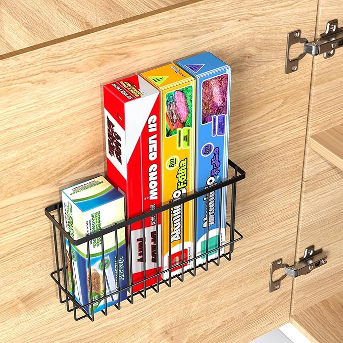 NiHome Cabinet Door Lid Organizer 2-Pack, Cabinet Organizers and Storage, Compact Design for Space Optimization-Over the Cabinet Door Organizer for Diverse Storage Solution