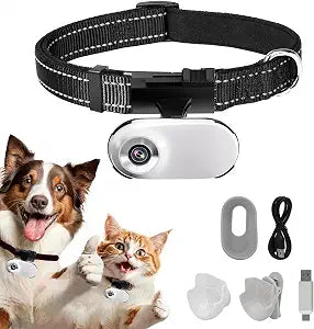HD 1080P Cat POV Camera Collar with Video Record, Mini Small Sports Video Cameras, Body Cam Outdoor/Inoor No WiFi, Unique Pet Supplies Gift for pet Owners, Dog Moms, cat dads, Idea
