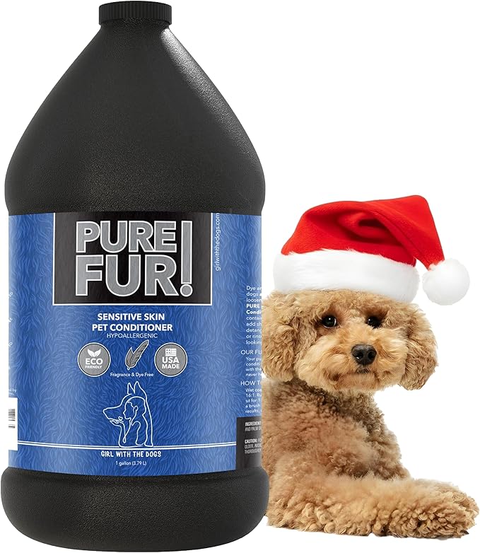 Pure Fur! by Girl With The Dogs - Made in USA - Sensitive Skin Pet Conditioner, 1 Gallon