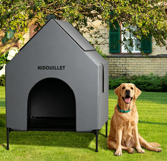 Dog House Outdoor 36 Inch Dog Shelter with Bed for Medium - Image 1