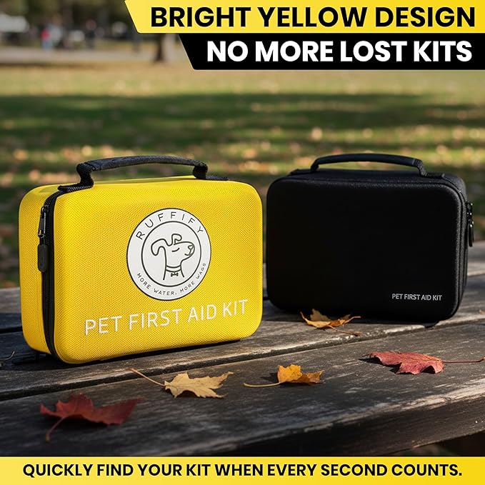 Dog First Aid Kit – Vet Approved, Essential Items Pet Emergency Kit Accessories for Car, Travel, Hunting, Hiking & Camping Gear with Mini Pouch for Home, Office & Outdoor Adventures