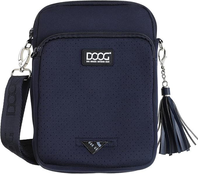 DOOG Walkie Bag - Adjustable Dog Treat Pouch Shoulder Bag with Poo Bag & Water Bottle Compartments - Comfort Fit for Everyday Use