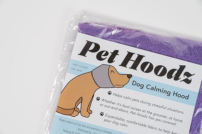 Pet Hoodz for Dogs-Anxiety, Grooming, Ear Muffs, Dog Ear Protection, Calming, Ear Compression, Pet Hoodie, Dog Hoodie (Large, Lavender)