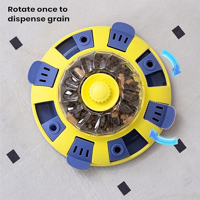 Pet Treat Dispenser - Adjustable Slow Feeder for Dogs, Puzzle Feeder for Enrichment, Aggressive Chewers Small Medium Large Breeds, Puppy Training, Indoor Interactive Feeding Toy
