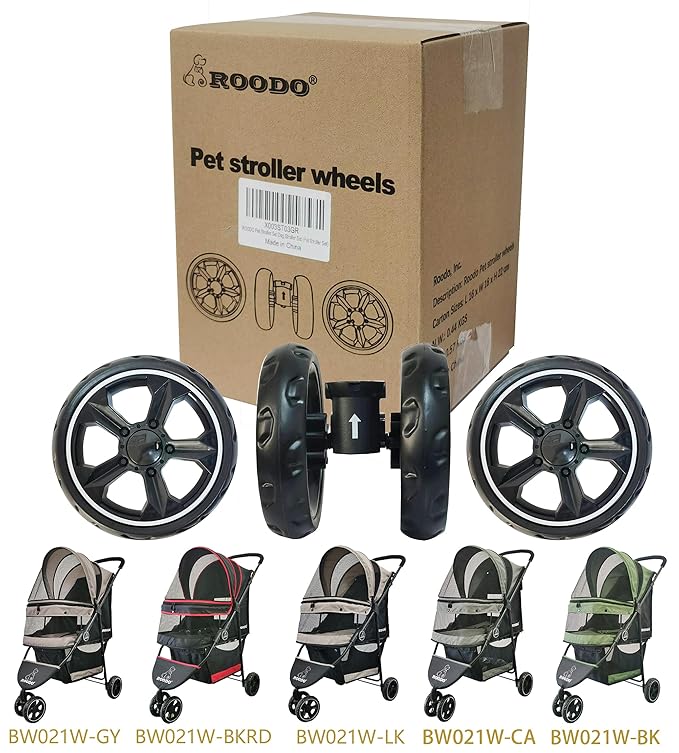 ROODO 3 Wheel Pet Stroller Dedicate Wheel Set,Original,Fast disassembly,Replacement and Installation,No Additional Tools are Required