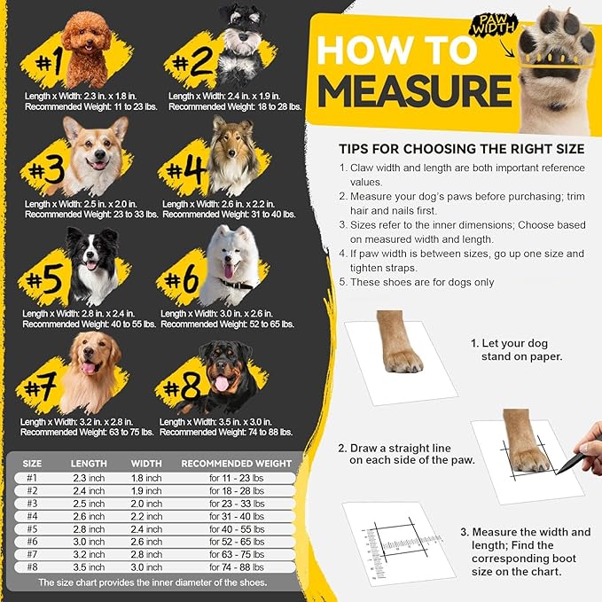 Dog Shoes for Large Small Medium Dogs,Dog Booties for Indoor Hardfloors Anti-Slip,Reflective Strip Waterproof Dog Boots & Paw Protectors for Outdoor Walking Hot Pavement,Winter Snow (Black-1)