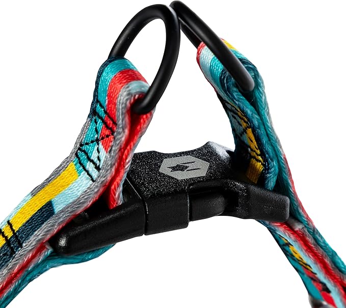 Wolfgang Heavy Duty Adjustable Dog Harness, Pull-Tested to Over 800 lbs for Walking & Training, Mixtape Print, Medium