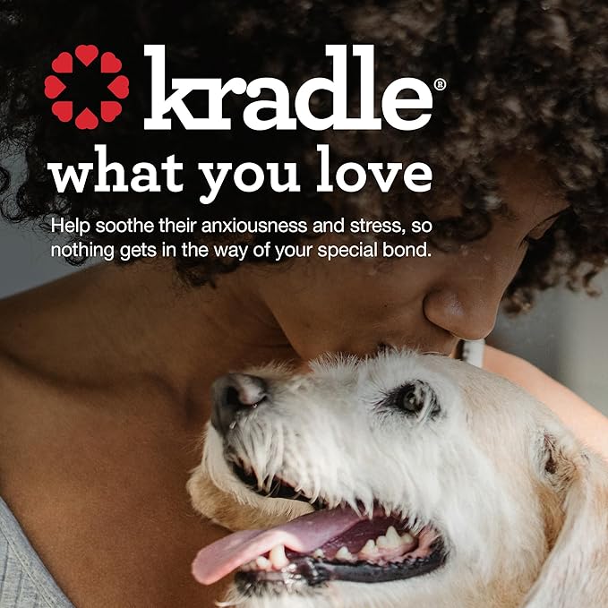Kradle All Day Calming Dog Bone – Refillable Bacon-Flavored Toy with Ashwagandha & GABA for Anxious Dogs - 8" Nylon Dog Bone with 28 Refills