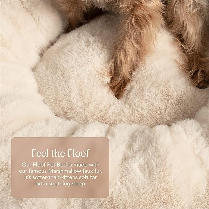 UnHide Floof Pet Bed - XL (40"x14") - Extra Soft Dog Bed - Removable Faux Fur Cover - Machine Washable - Helps Ease Pet Anxiety & Provides The Perfect Sleep - Deer