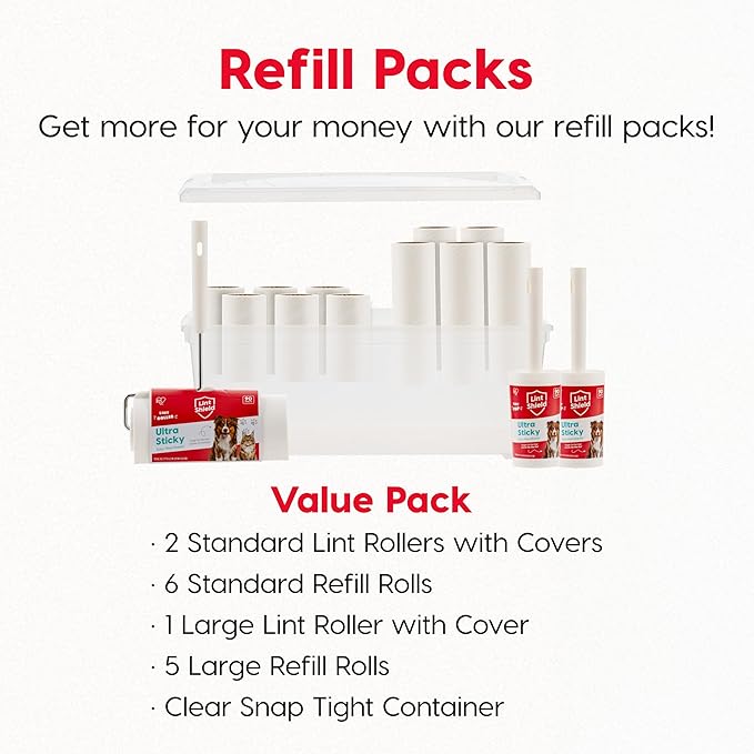 IRIS USA 50L Plastic Hip Hold Laundry Basket with Handles, 1 Pack, White + Extra Sticky Lint Roller Value Pack Comes with Container, Refills, Standard & Large Rollers, Pet Hair Remover for Laundry
